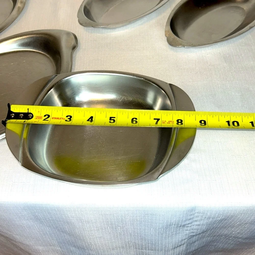 Set of 5 Metal Serving Trays, Unbranded not Stamped - Picture 6 of 9